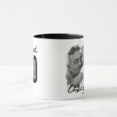 Tasse de typographie de photo en noir et blanc pou (Centre)