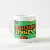 Tasse de typographie de style de mode – Conception (Devant gauche)