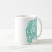 Tasse de typographie du comté d'Addison d'Aqua (Devant droit)