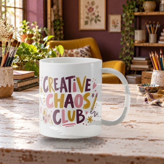 Tasse de typographie expressive du Creative Chaos