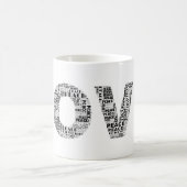 Tasse de typographie « L'amour construit à partir (Centre)