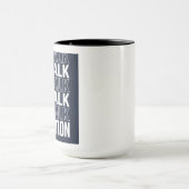 Tasse de typographie motivationnelle « Moins de pa (Centre)