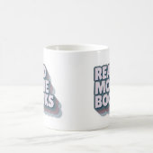 Tasse de typographie rétro « Lire plus de livres » (Centre)