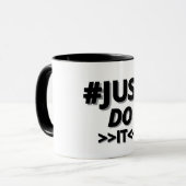 Tasse de typographie simple "faites-le" (Devant gauche)