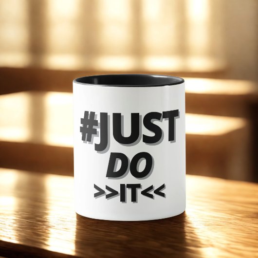 Tasse de typographie simple "faites-le"