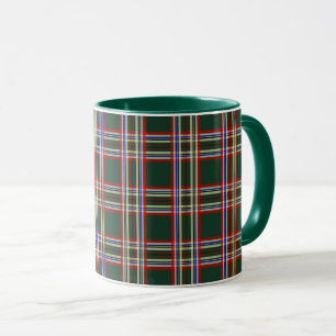 Tasse de vacances à carreaux vert rétro