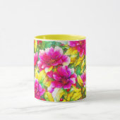 Tasse de vacances d'art floral de houx et rose (Centre)