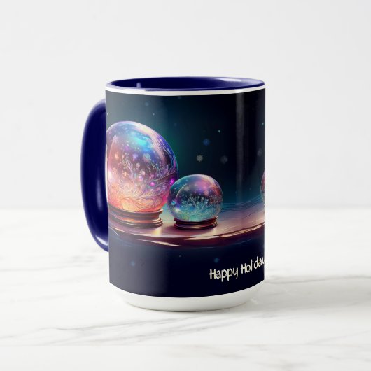 Tasse de vacances de Noël Crystal Snowballs (Devant gauche)