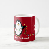 Tasse de vacances de pingouin de lumières de (Devant droit)