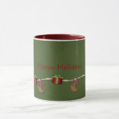 Tasse de vacances de pot d'homme de neige (Centre)