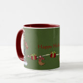 Tasse de vacances de pot d'homme de neige (Devant gauche)