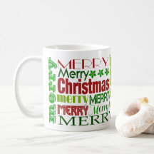 Tasse de vacances de typographie de joyeux Noël ro