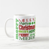 Tasse de vacances de typographie de joyeux Noël ro (Gauche)