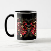 Tasse de vacances Fleurs Décoratives Rouges (Gauche)