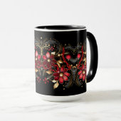 Tasse de vacances Fleurs Décoratives Rouges (Devant droit)