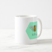 Tasse de Valentine de mine d'abeille (Devant droit)