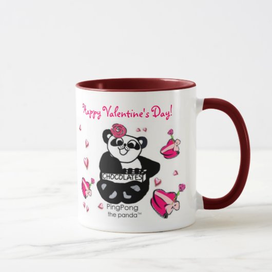 Tasse de Valentine de PANDA de BONBON (Droite)
