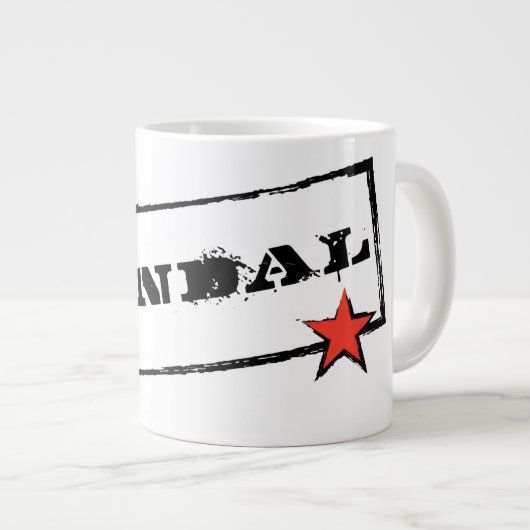 Tasse de VANDAL★ (texte blanc et étoile rouge) (Devant droit)