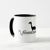 Tasse de Veggiesaurus - cadeau végétarien (Devant gauche)