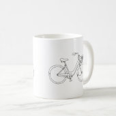 Tasse de vélo en dessin au trait (Devant droit)