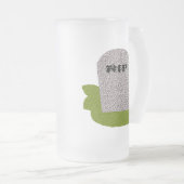 Tasse de verre décongelée de Pierre Tombstone RIP (Devant droit)