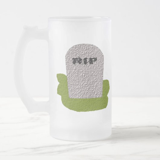 Tasse de verre décongelée de Pierre Tombstone RIP (Gauche)