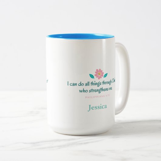 Tasse de vers de bible (Devant droit)