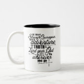 Tasse de vers de bible de 1:9 de Joshua (Gauche)