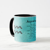 Tasse de Verseau de signe d'astrologie d'horoscope (Devant gauche)