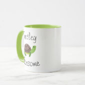 Tasse de vert de calembour de tortue (Devant gauche)