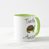 Tasse de vert de calembour de tortue (Devant droit)