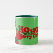 Tasse de vert de Joyeux Noël de Père Noël "Ho Ho (Centre)