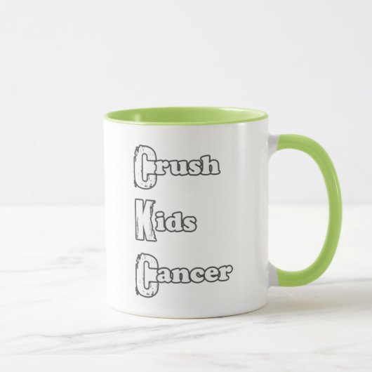 Tasse de vert "du Cancer des enfants d'écrasement" (Droite)