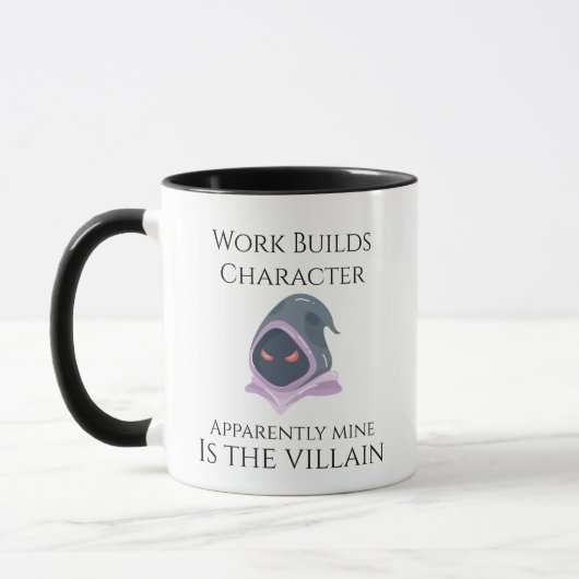 Tasse de vilain de construction de caractère (Gauche)