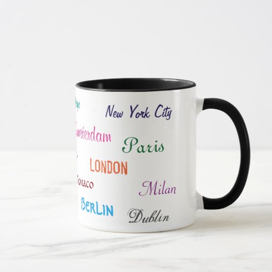 Tasse de villes du monde (Droite)