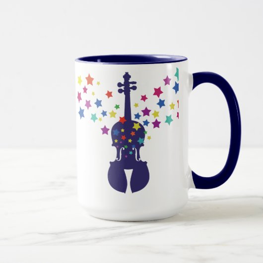 Tasse de violon et de café d'étoiles (Droite)