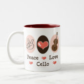 Tasse de violoncelle d'amour de paix (Gauche)