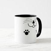 Tasse de visage de chat (Devant droit)