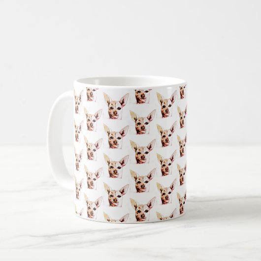 Tasse de visage de chiwawa (Devant gauche)