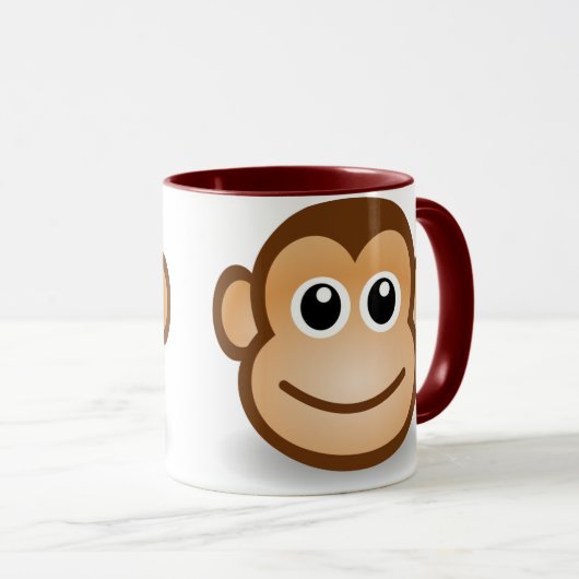 Tasse de visage de singe (Devant droit)