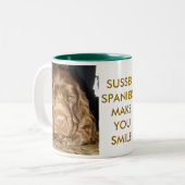 Tasse de visage d'épagneul de Sussex (Devant gauche)