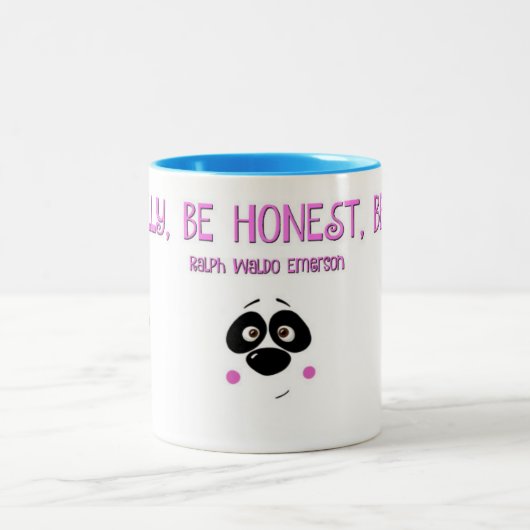 Tasse de visages de panda avec la citation (Centre)