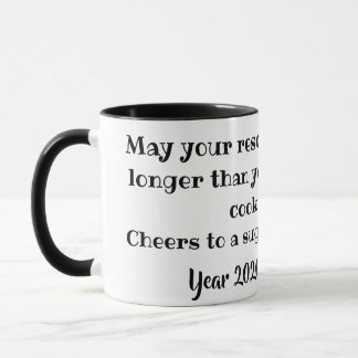 Tasse de vœux amusants pour le Nouvel An