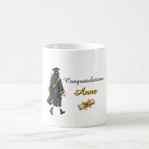Tasse de voeux de remise de diplôme avec nom perso