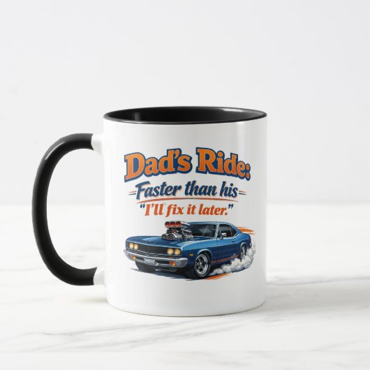 Tasse de voiture drôle pour papa – La voiture de p (Gauche)