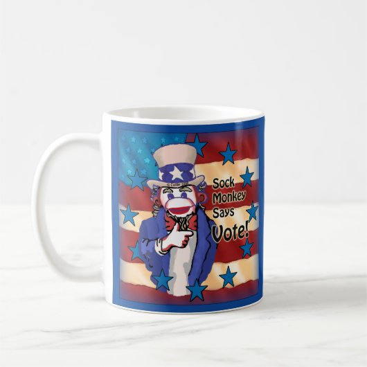 Tasse de vote de singe en chaussette (Gauche)