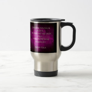 Tasse de voyage à citation de Nikola Tesla en fréq