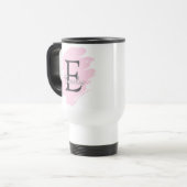 Tasse de voyage à monogramme personnalisable avec (Devant gauche)