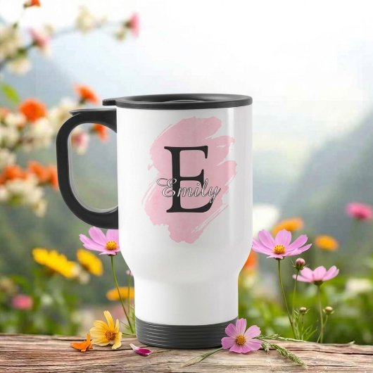 Tasse de voyage à monogramme personnalisable avec