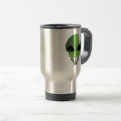Tasse de voyage Alien vert pour café (Devant droit)